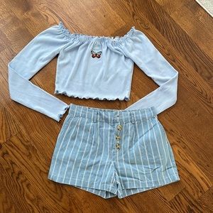 Forever 21 cropped off the shoulder top